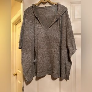 Grey hooded top